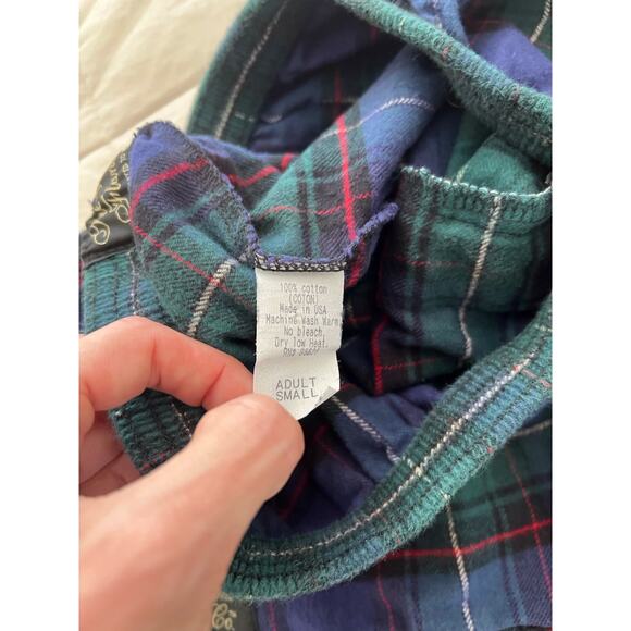 Vermont Flannel Co. Blue/Green Plaid Boxer Pajama Shorts - Picture 4 of 6